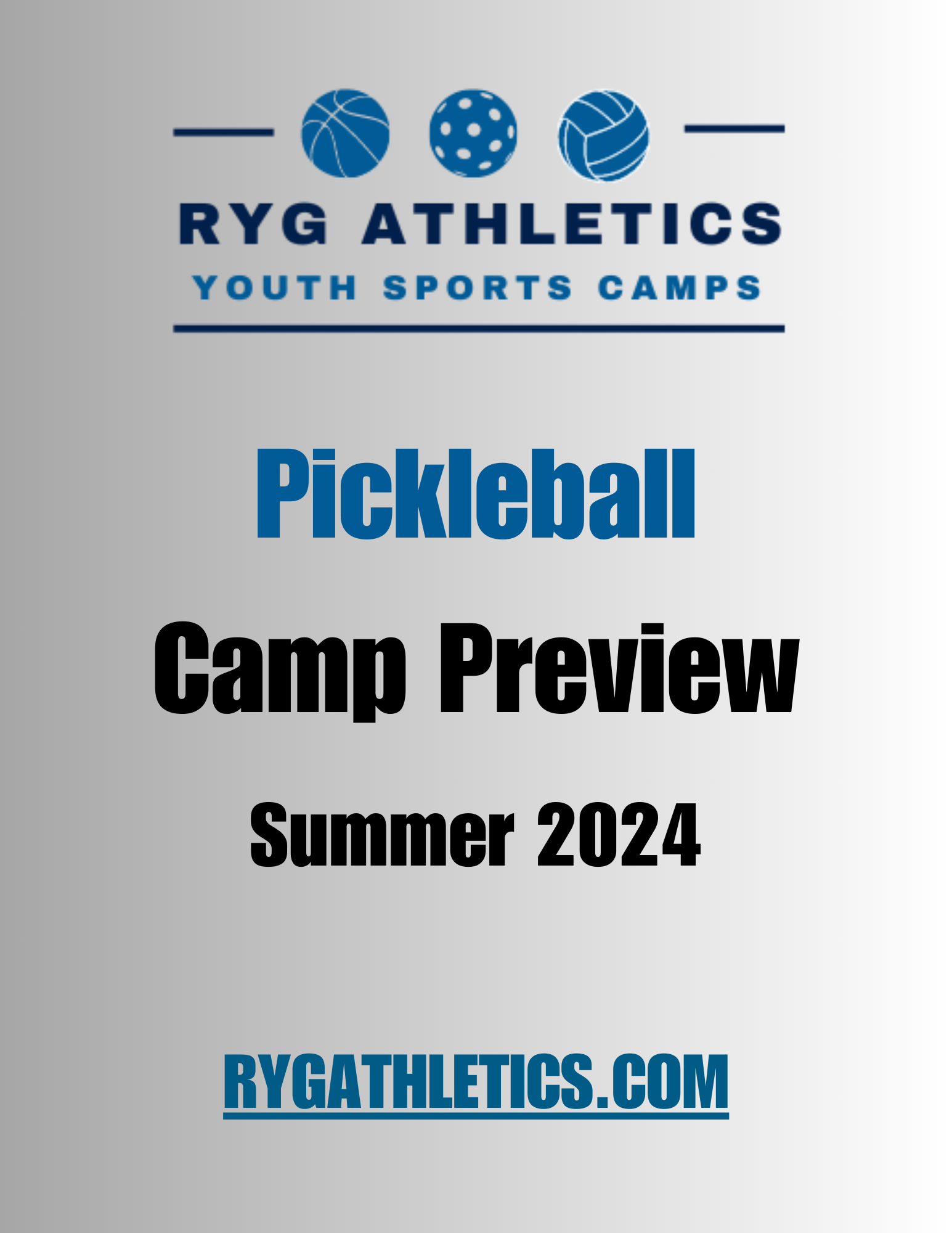 Pickleball Camp Preview - Summer 2024 Pickleball Camp Preview - Summer 2024